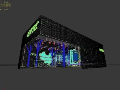 Exhibition Hall - Area - 15X6-3DMAX2009-034 3D model