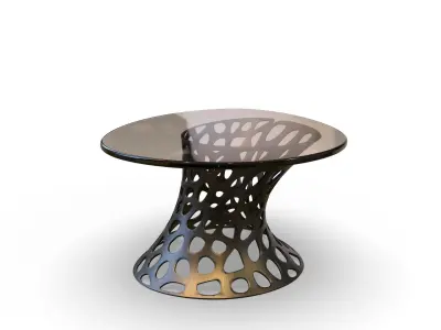 Modern Tramsparent glass coffee table 3D model