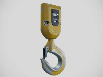 Industrial hook Low-poly 3D model by Asset-World