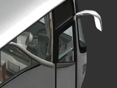 Japanese Travel Bus with textured FBX and unity package 3D model