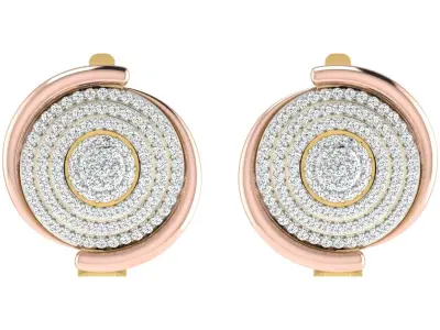 Solitaire Women Stud Earring 3dm STL OBJ FBX Render Details 3D print model purchase