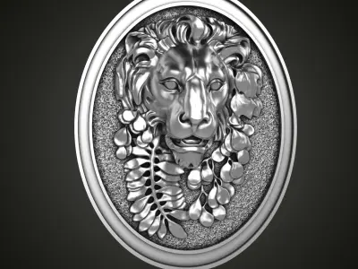 Lion pendant 3D print model