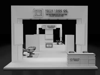Booth Exhibition Stand a621b 3D model