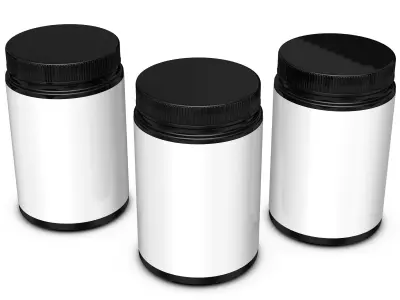 Plastic Bottle With Cover 3D model