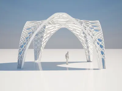 Futuristic pergola 3D model