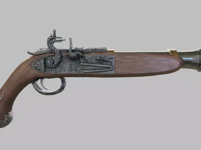 Blunderbuss Low-poly 3D model