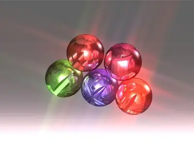 Decoration Hollow Balls Collection Low-poly 3D model