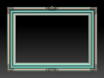 Frame with Carved Elements for CNC machines 3D print model
