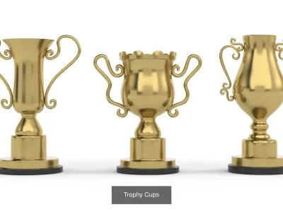 Cups Trophy Collection 3D Model Pack