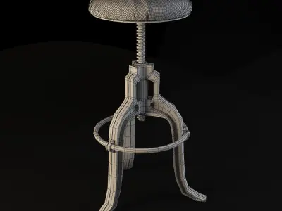 BAR STOOL - LOFT Low-poly 3D model