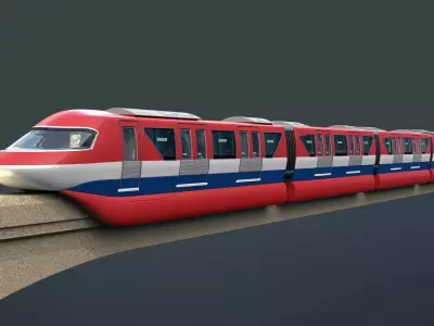 Monorail train 3D model