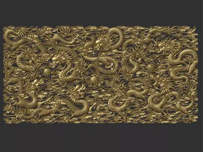 Nine Dragons 3D print model