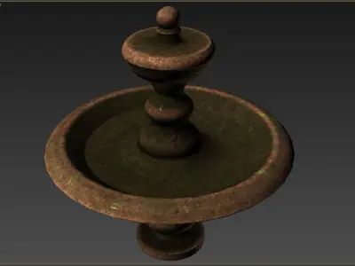 Medieval Fountain Low-poly 3D model order