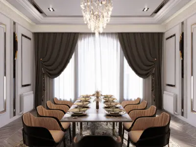 Interior neoclassical 3D model