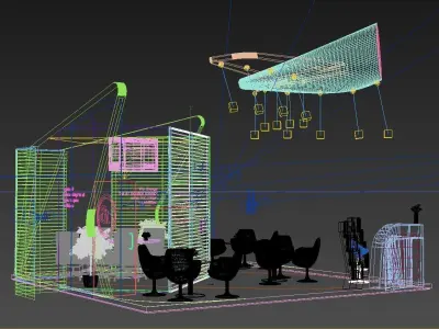 Aviation Exhibition Stand 3D model