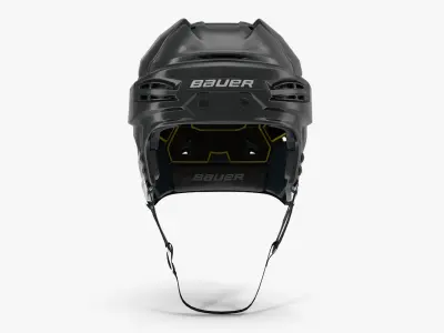Hockey Helmet Bauer Re-Akt 100 Black Low-poly 3D model