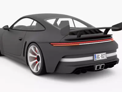 Sport Car Low-poly 3D model