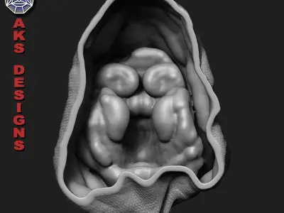 Wall home decor Reaper skull v174 3D print model