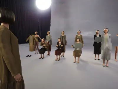 Modular Character - Asian Business Woman - FM2 Low-poly 3D model