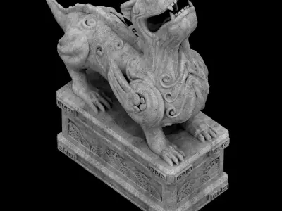 Stone Decoration - Animal Beast 06 3D model