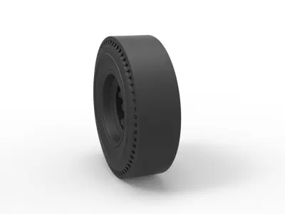 Rear wheel of old school dragster 3D print model
