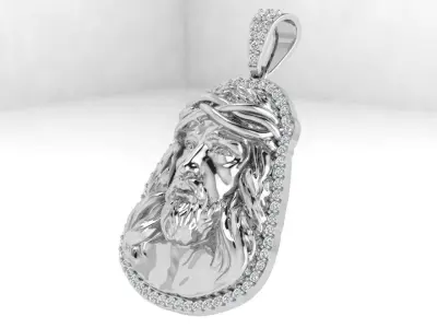 Jesus Christ Pendant 4273 3D print model