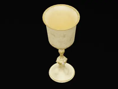Golden Chalice Low-poly 3D model