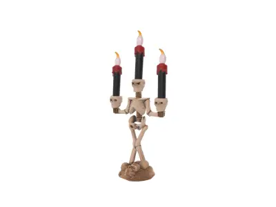 Skeleton Candle Holder Halloween Spooky Skeleton Candelabra  3D print model