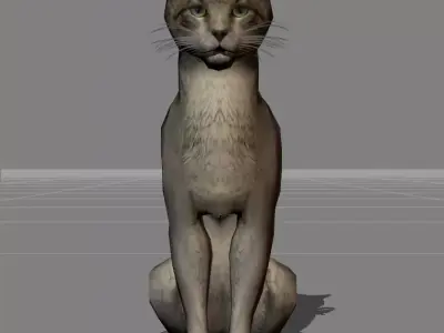 Cat animal Low-poly 3D model