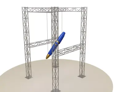 Theater Masquerade pencil Icon F23 3D model