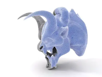 Fierce Black Gargoyle model pack Low-poly 3D model