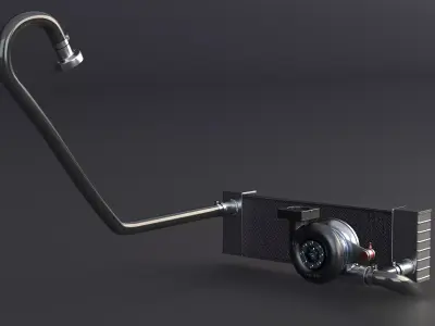 Turbocharger System 3D model