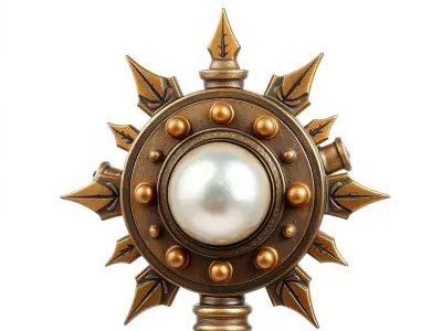 Golden Scepter model pack Low-poly 3D model