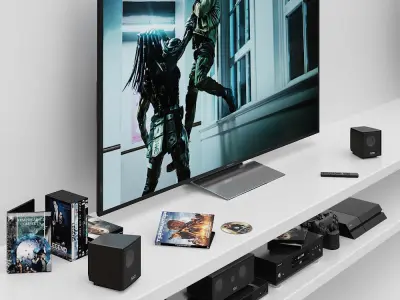 TV decorative set 3D model