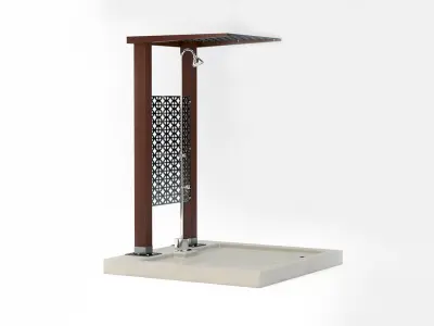 Ada Free Standing Single Outdoor Shower 3D model