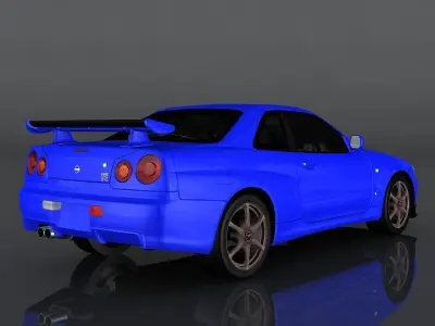 Nissan Skyline GT-R Low-poly 3D model