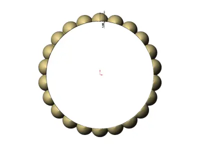 Seed shaped motif band size 5to11 3D print model