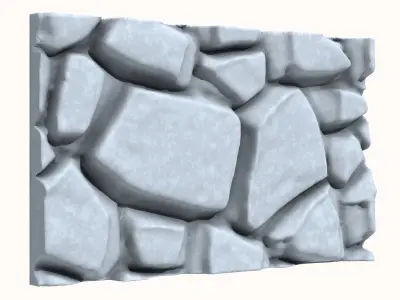 Massive Sandstone Wall Asset 3D model