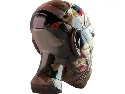 Statuette Head Low-poly 3D model