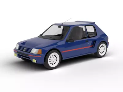 Peugeot 205 Turbo 16 1984 3d model 3D model