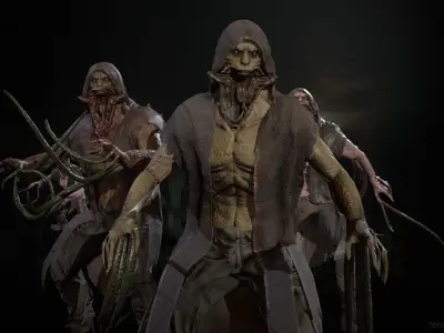 UrbanZombie3 for pack Low-poly 3D model