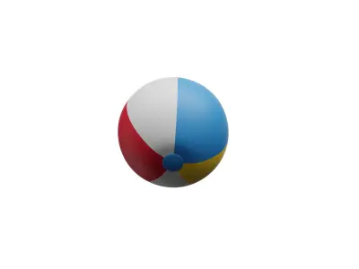Beach Ball  Low-poly 3D model