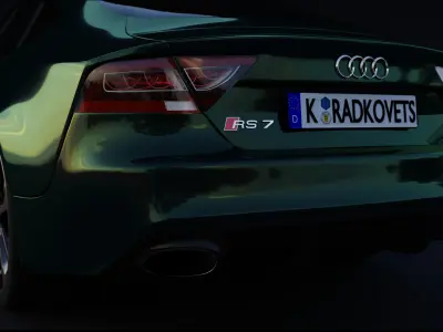 Audi RS 7 Low-poly 3D model