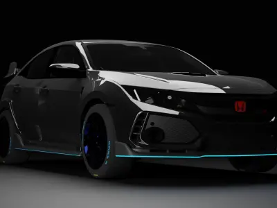 Honda Civic Type-R  Low-poly 3D model