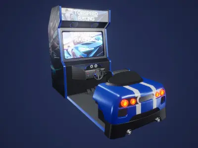 Car Arcade Machine Low-poly 3D model