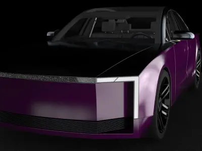 Generic Electric Sedan Bestia purple 3D model