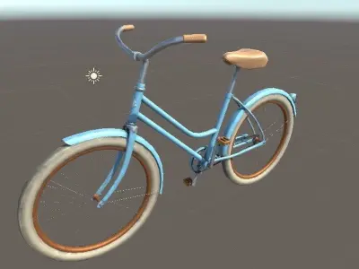 PBR Bicycle Low-poly 3D model LODs Low-poly 3D model