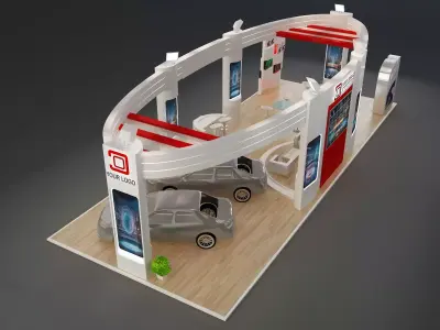  Booth Exhibition Stand a225 3D model