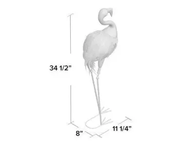 Pink Moriah Flamingo Garden Art 3D model