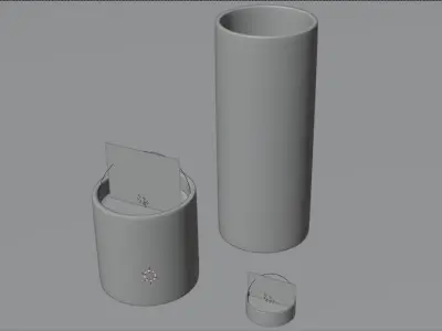 Candle set three candles 3D model